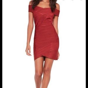 MISSGUIDED red bandage bodycon dress - SIZE: 4